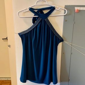 Charlotte Russe Blue/Green Halter Blouse